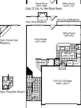 Main & lower levels have Optional 2' Extension to Rear; Main