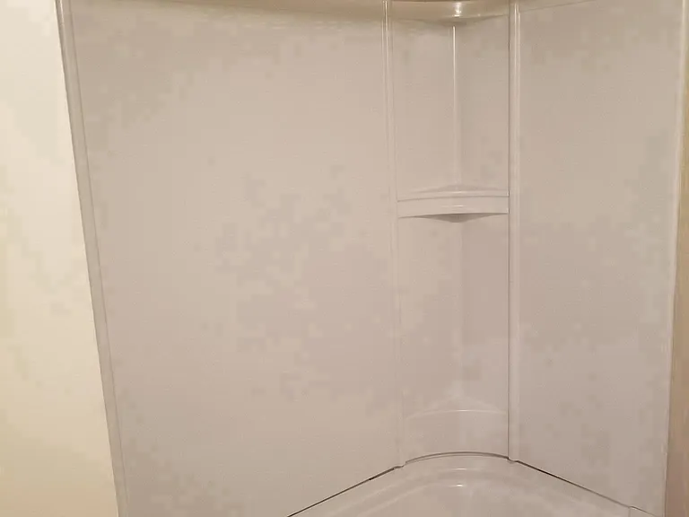 All showers include curved shower rods