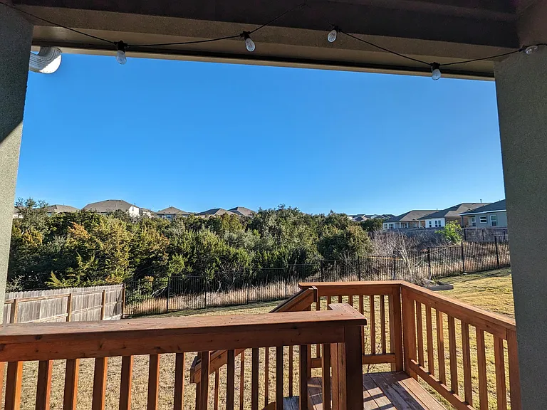 Green Belt looking Patio. Enjoy wonderful views with cup of coffee or evening drink