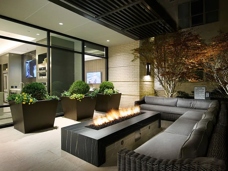 Poolside Fireplace
