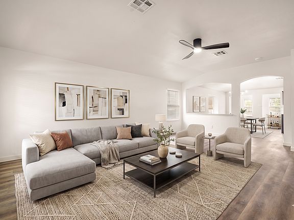Living room staged