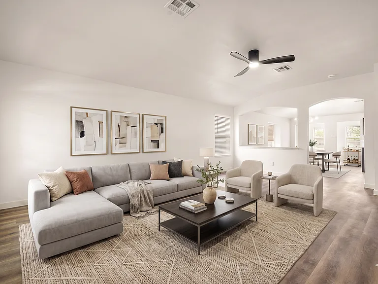 Living room staged