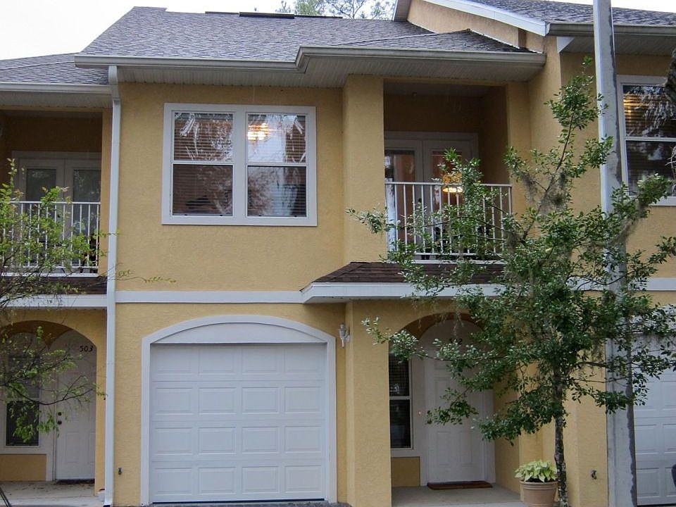 Front entrance with garage.