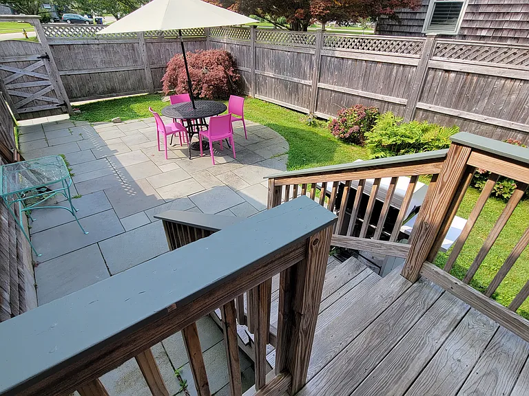 Fenced in courtyard