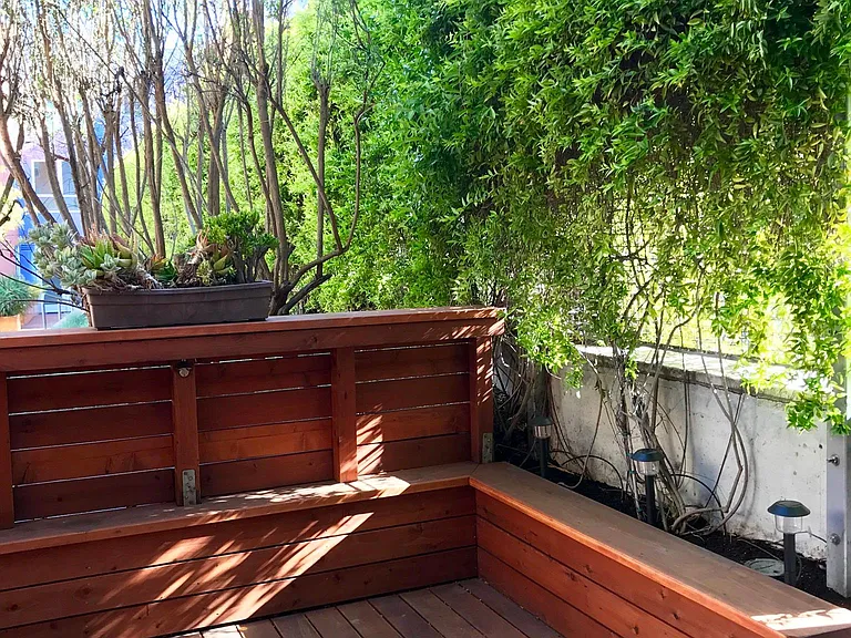 Private patio on courtyard (bedroom view)