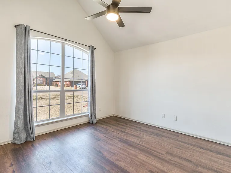 Fourth Bedroom or Home Office With Vaulted Ceiling