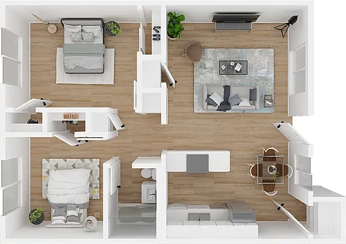 Floor plan Two Bedroom
