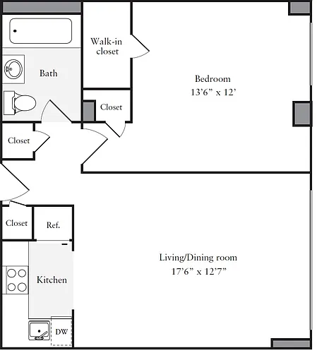 Floor plan A1-800sq-Tier2