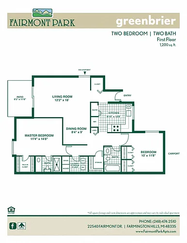 Floor plan Greenbriar First Floor