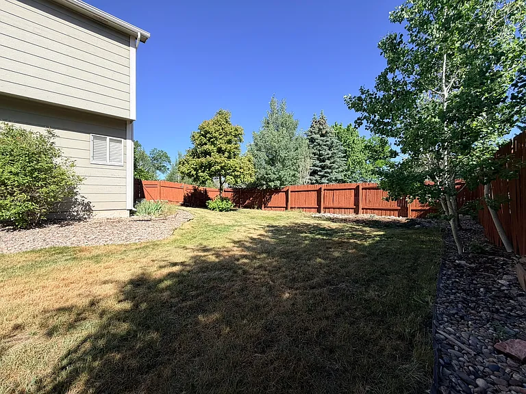 L-Shaped Fenced Backyard