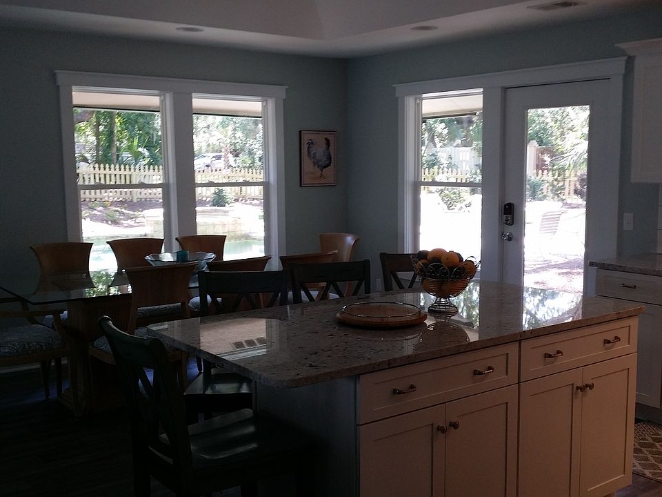 kitchen looking out to pool