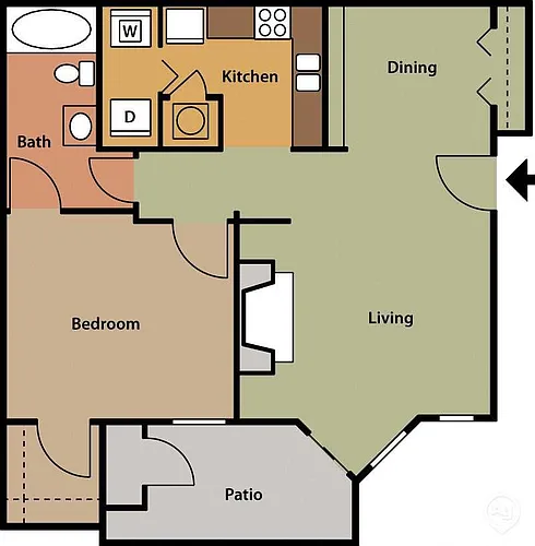 Floor plan One Bedroom