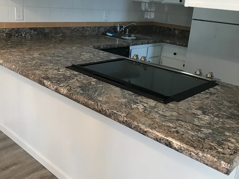 in counter stove top with large oven