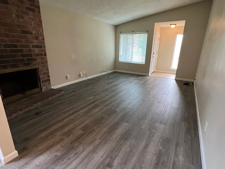 Living room with fireplace