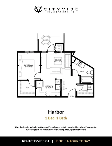 Floor plan One Bedroom