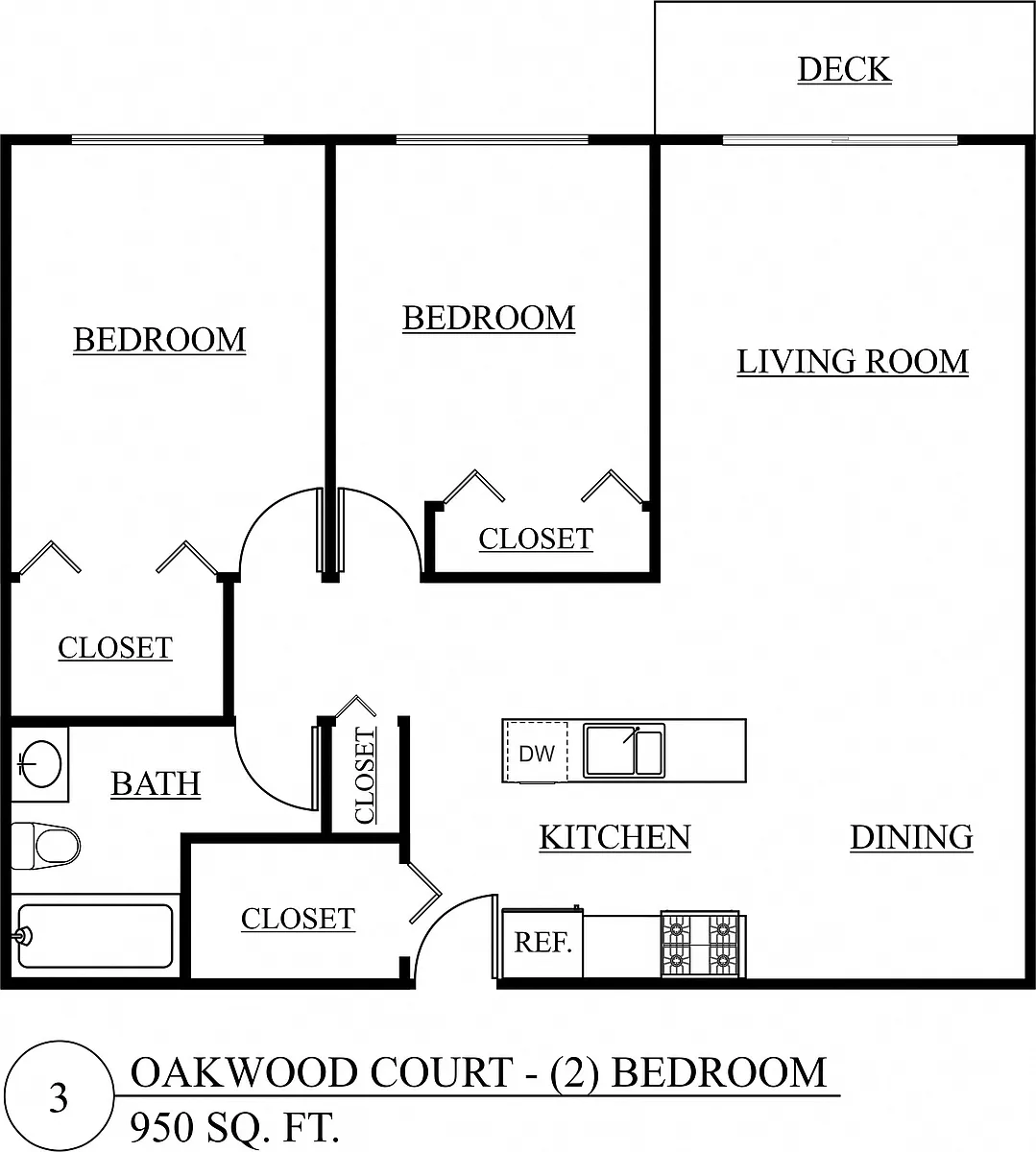 Floor plan Two Bedroom C
