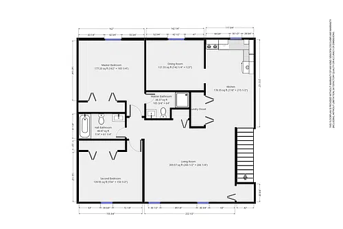 Floor plan Kings Arms 2 Bedroom Upper Deluxe
