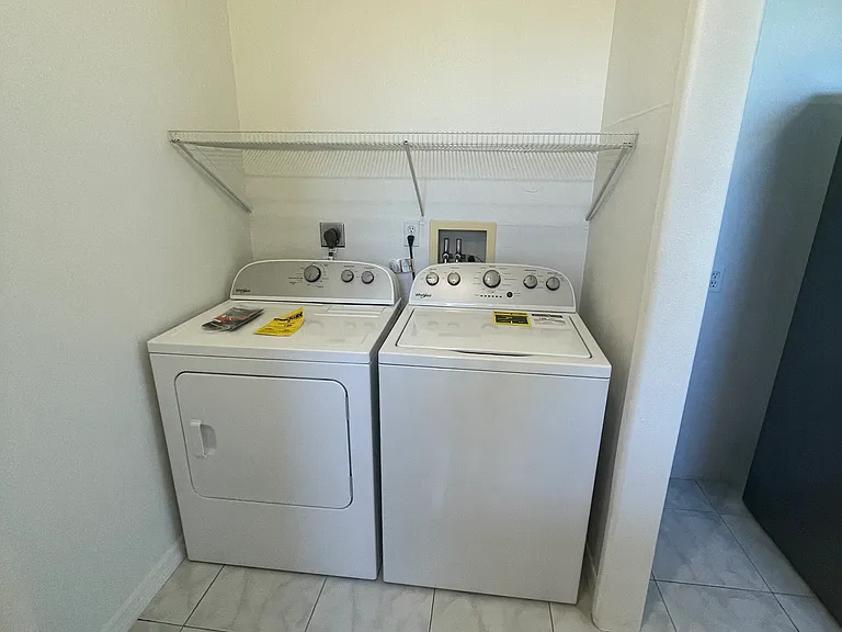 Convenient washer and dryer in the first floor