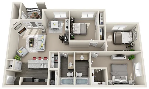 Floor plan 3 Bed 2 Bath