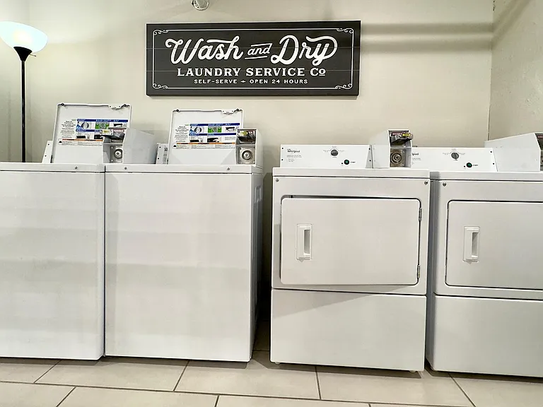 Washer and dryer machines are also available on every floor!!