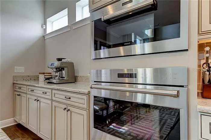 Coffee bar, convection oven, microwave