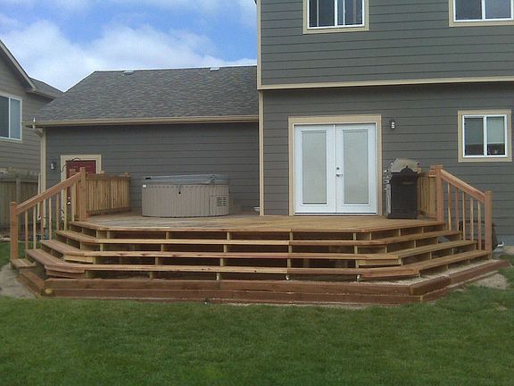 Full Redwood Deck (permit allows Hot Tub on top!) and wonderful back yard!