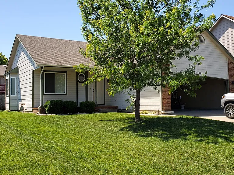 Font porch, front door, front yard