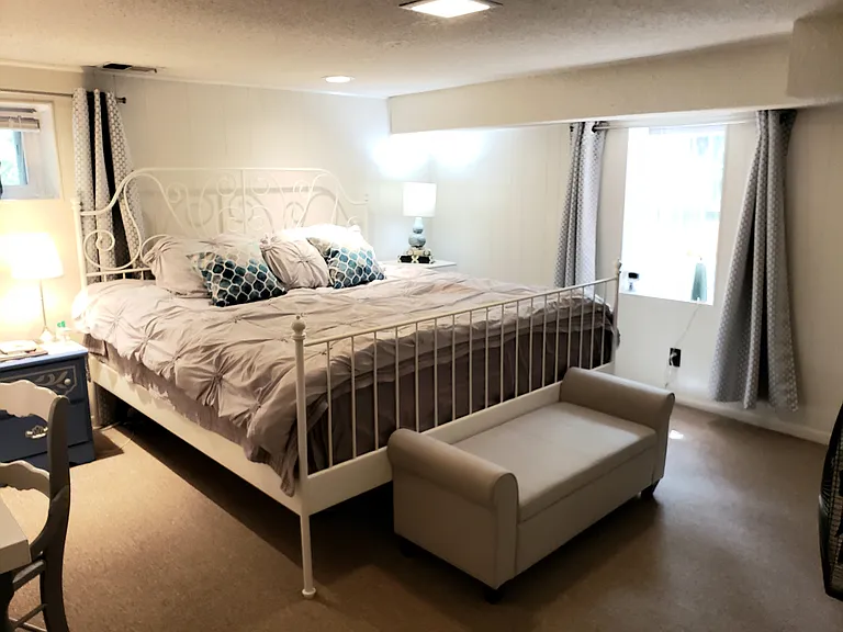 Bedroom with King sized bed