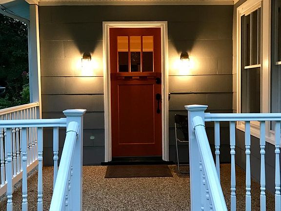 front porch in the evening