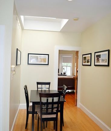 Dining area with sky light