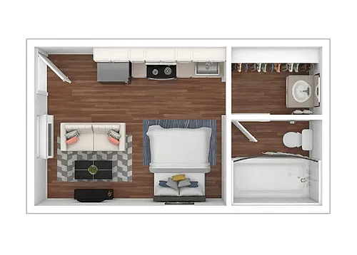 Floor plan Studio Bedrooms