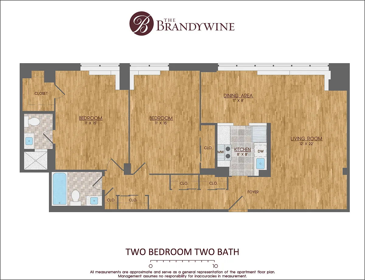 Floor plan 2 Bed-1 Bath -1120