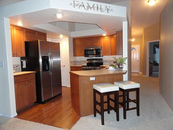 Open, upgraded kitchen