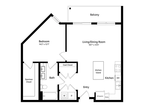 Floor plan 1B-3