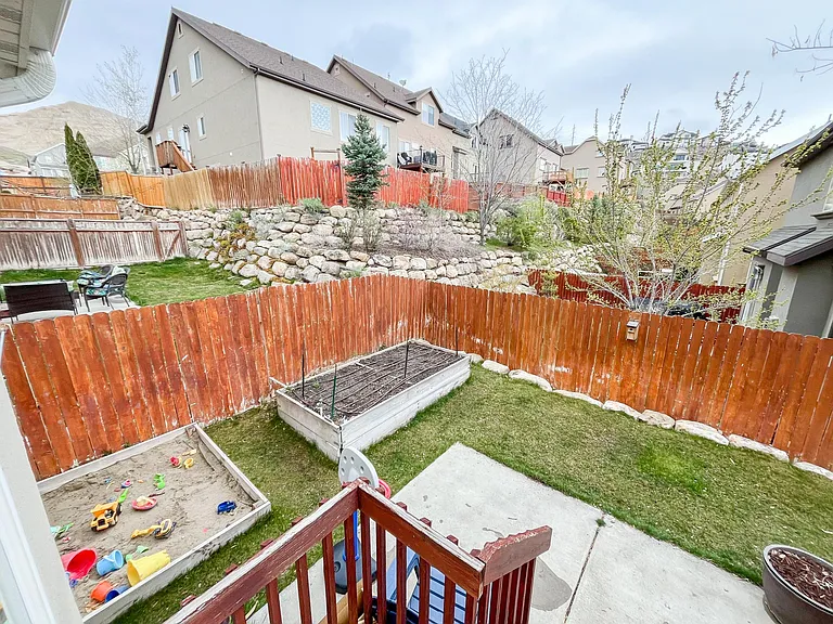 Back yard garden box & sand box