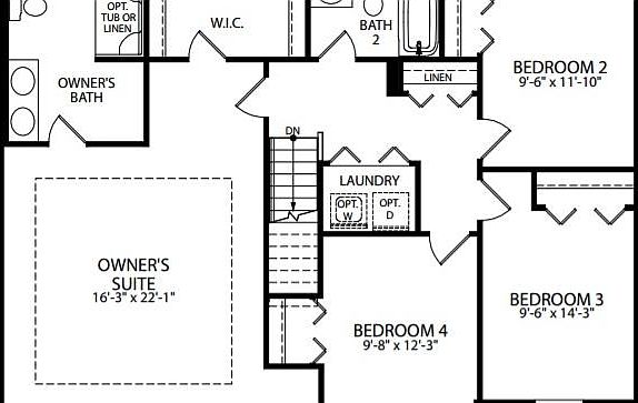 Elevation E - 2nd Floor