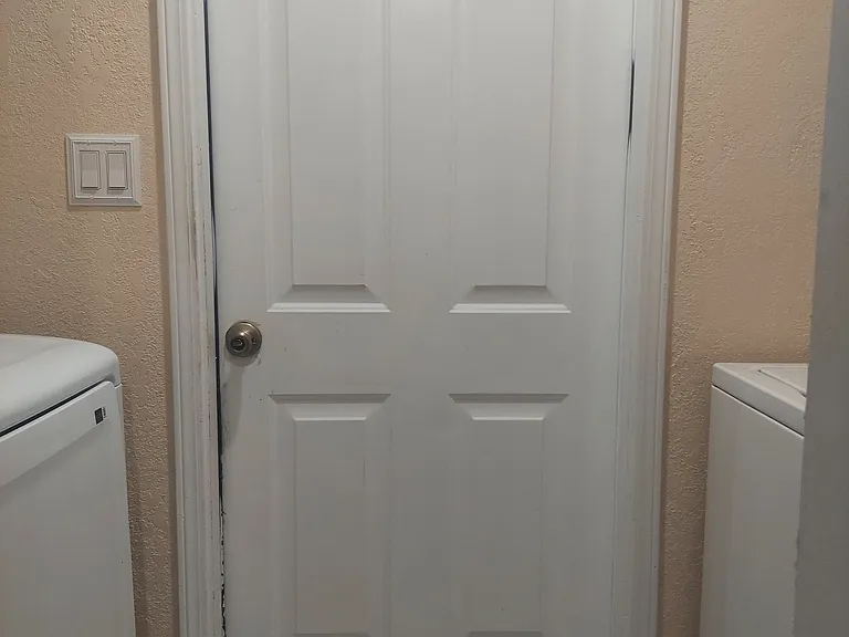 Laundry room and door to garage