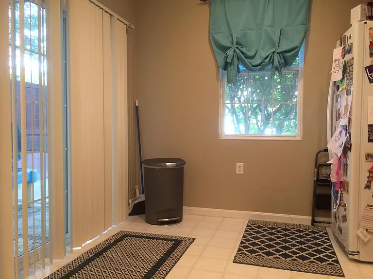 Kitchen Window and Refrigerator