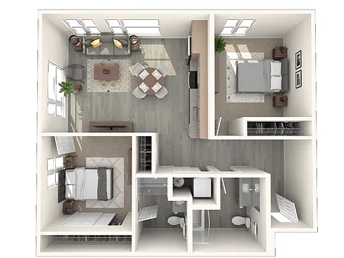 Floor plan 2X2 B