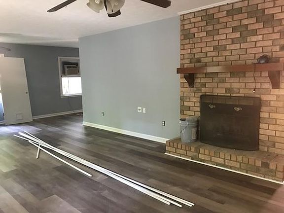 New floors and fireplace