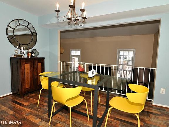 Dining Room with gorgeous wood laminate floor