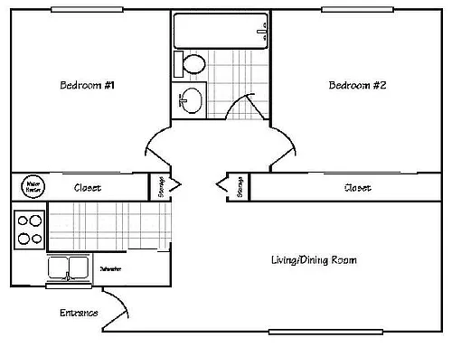 Floor plan Two Bedroom