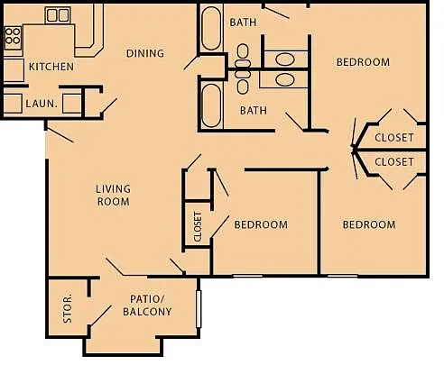 Floor plan 3 Bedroom
