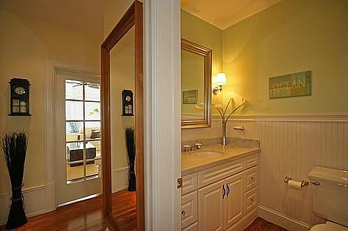 New Bath with Marble Counter & Customs Tiling