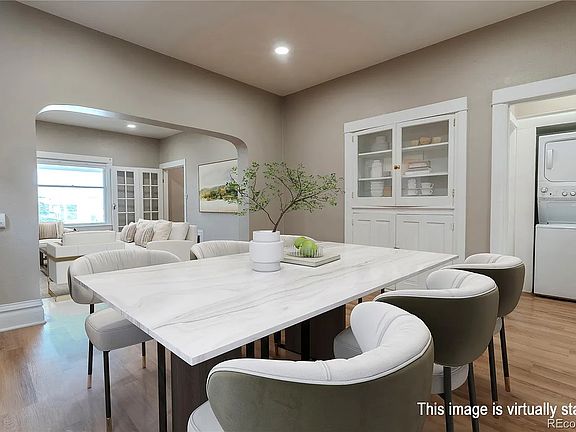 Dining room with virtual staging