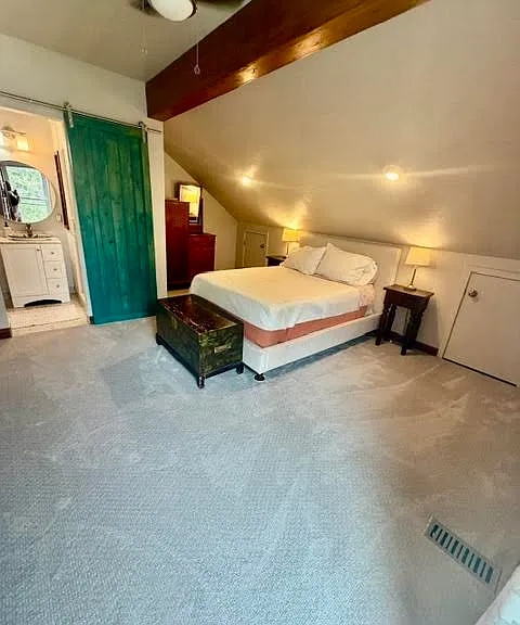 Third Floor Suite with Full Bed, Fireplace, Bathroom and views of Park City Resort.