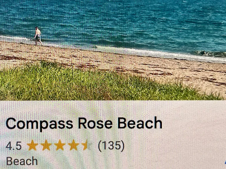 This beach is minutes away from the house.