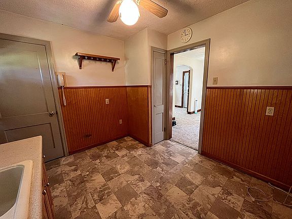 Kitchen into dining room
