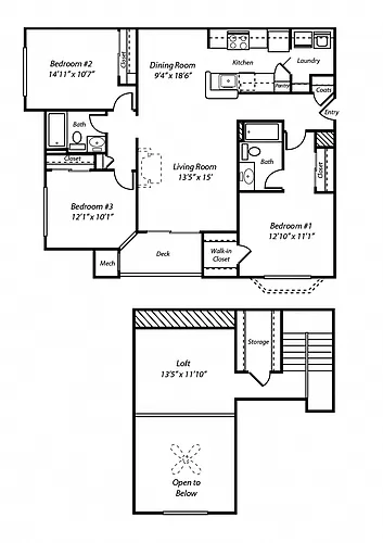 Floor plan C1L The Bristol Loft