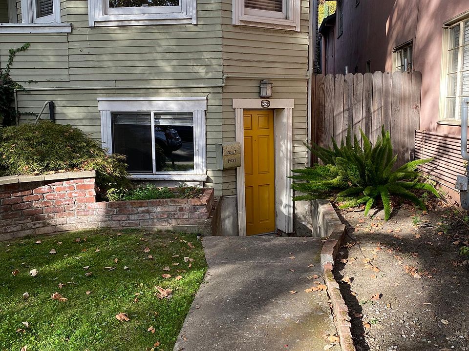 Yellow door entrance